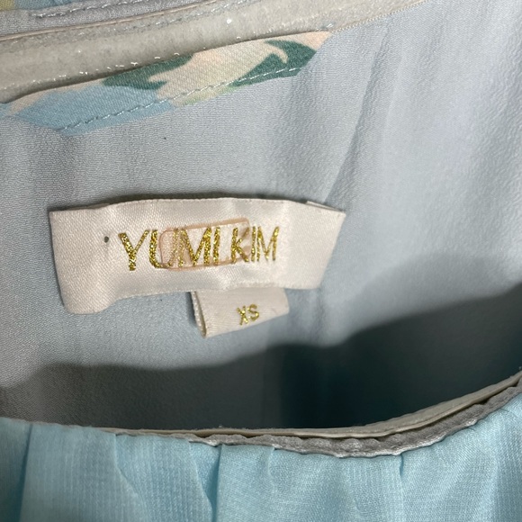 Yumi Kim Carmen Blue Floral Ruffle Maxi Dress XS - Picture 6 of 6